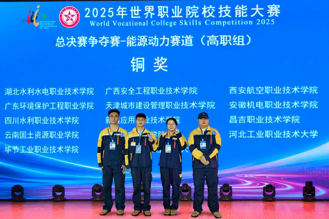 畢節工業職業技術學院機電工程系榮獲世界職業院校技能大賽能源動力賽道銅獎