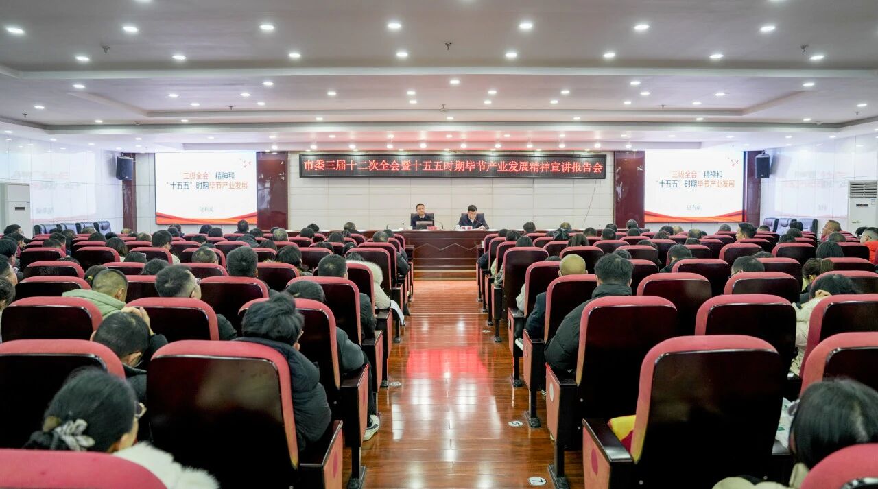            市委副秘書長、市委政研室主任陸有斌為我院教職工作市委三屆十二次全會暨“十五五”時期畢節產業發展精神宣講